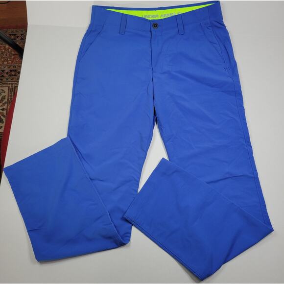 Under Armour Blue Golf Performance Pants Straight Leg Nylon Men 34/34 #1248089 - Picture 1 of 11
